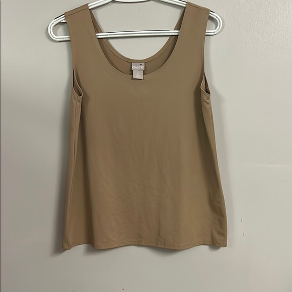 Chico's Cream Tan Tank Top Scoop Neck - Picture 1 of 5